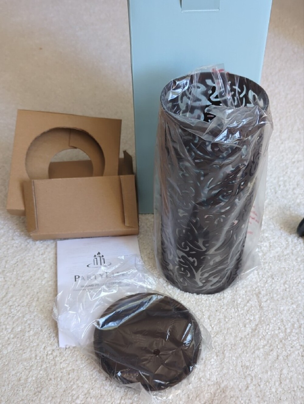 PartyLite Thai Inspiration Medium Pillar Sleeve- Bronze - Picture 9 of 11